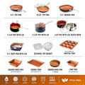 20-Piece Aluminum Ti Ceramic Nonstick Cookware and Bakeware Set in Graphite